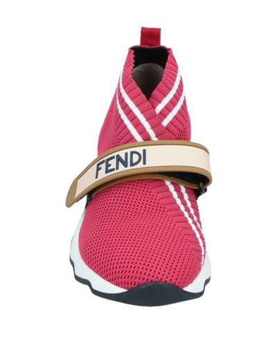 Shop Fendi Sneakers In Garnet
