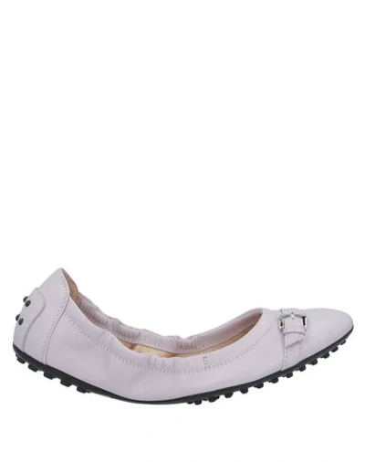 Shop Tod's Ballet Flats In Lilac