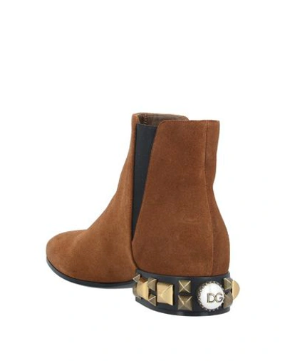 Shop Dolce & Gabbana Woman Ankle Boots Brown Size 7 Calfskin
