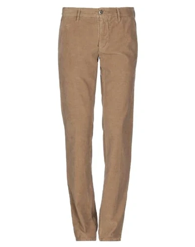 Shop Incotex Man Pants Brown Size 42 Cotton, Elastane