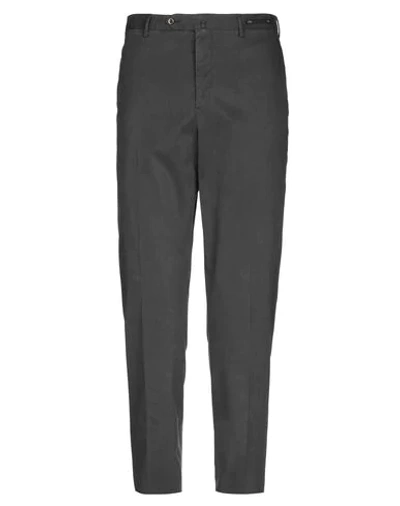 Shop Pt01 Pt Torino Man Pants Lead Size 40 Lyocell, Cotton, Elastane In Grey