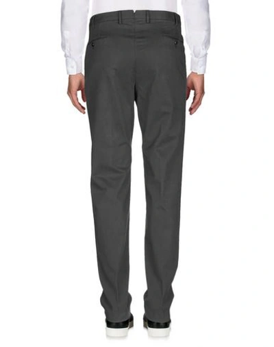 Shop Pt01 Pt Torino Man Pants Lead Size 40 Lyocell, Cotton, Elastane In Grey