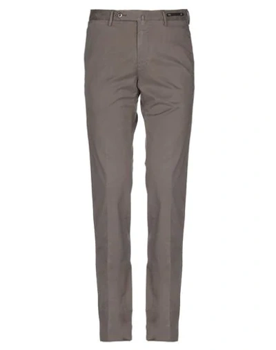 Shop Pt01 Pt Torino Man Pants Dove Grey Size 40 Lyocell, Cotton, Elastane