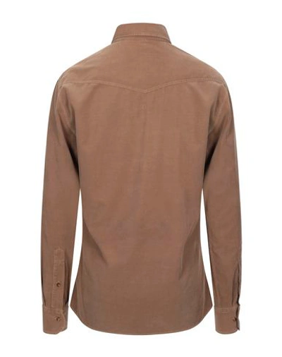 Shop Brunello Cucinelli Solid Color Shirt In Brown