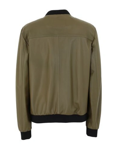 Shop Drome Biker Jacket In Military Green