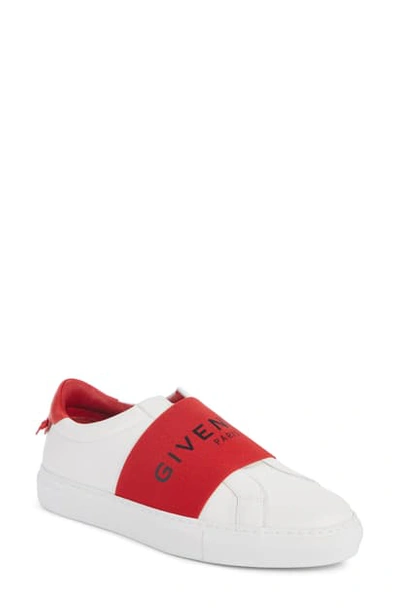 Shop Givenchy Urban Street Logo Band Sneaker In White/ Red/ Black