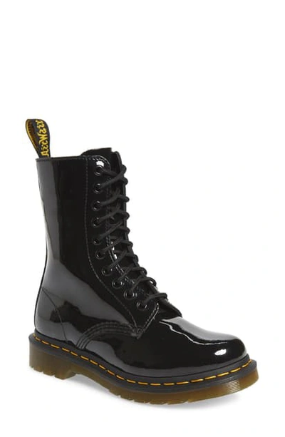 Dr. Martens 1490 Lace-up Boot In Black Patent | ModeSens