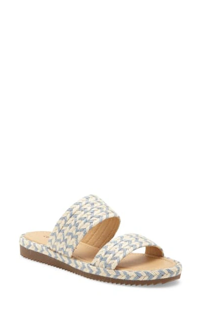 Shop Lucky Brand Decime Slide Sandal In Lead Fabric