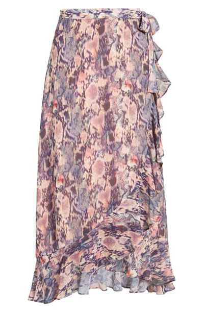 Shop Allsaints Cosmo Masala Wrap Skirt In Blush Pink