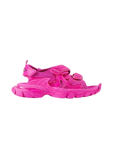 Shop Balenciaga Pink Track Sandals
