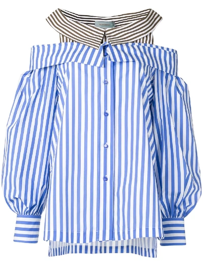 Shop Silvia Tcherassi Aida Striped Shirt In Blue
