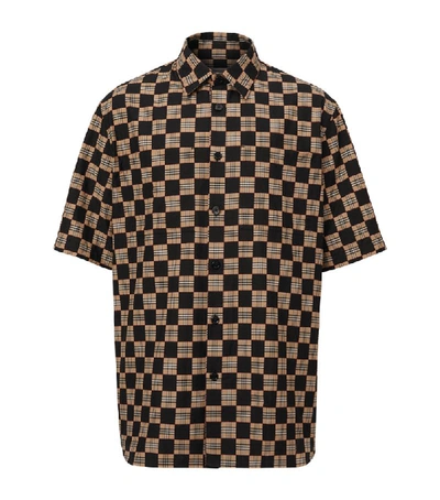 Shop Burberry Short-sleeve Chequer Shirt