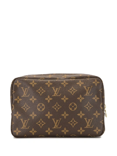 Pre-owned Louis Vuitton 2007  Trousse Toilette 23 Cosmetic Pouch In Brown