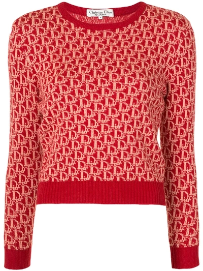 Pre-owned Dior  Trotter Round Neck Jumper In Red
