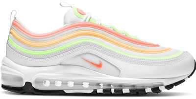 Pre-owned Nike Air Max 97 Melon Tint Barely Volt Atomic Pink (women's) In White/melon Tint-barely Volt-atomic Pink