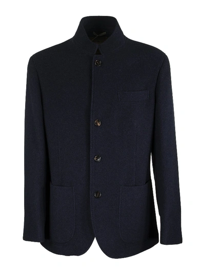 Shop Brunello Cucinelli Cashmere Coat In Blue