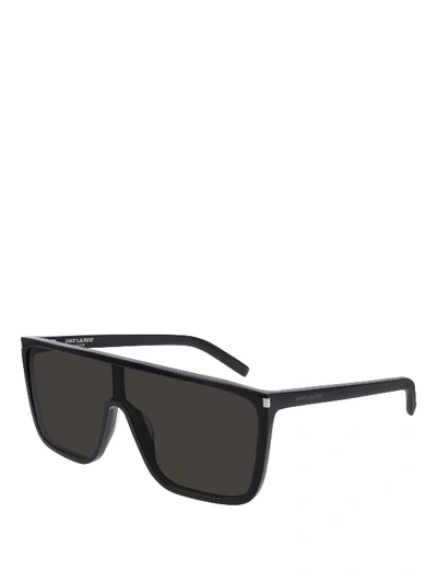 Shop Saint Laurent Sl 364 Mask Sunglasses In Black