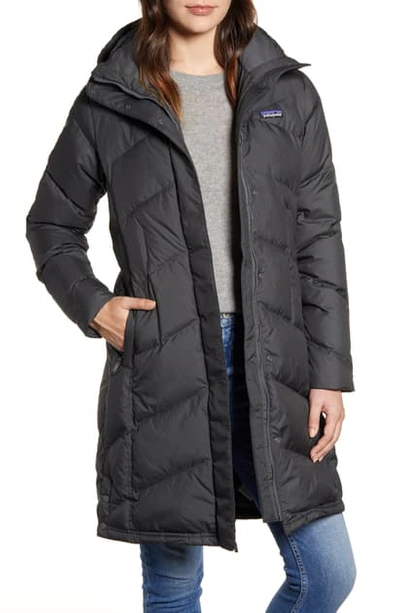 Shop Patagonia Down With It Hooded Down Parka In Forge Grey