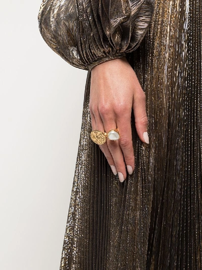 Shop Oscar De La Renta Pearl Open Ring In Gold