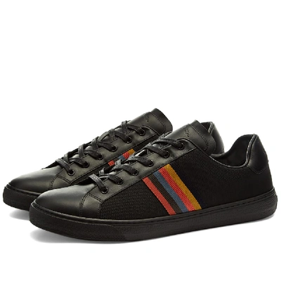 Shop Paul Smith Triple Black Webbing Hansen Sneaker