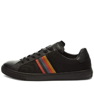 Shop Paul Smith Triple Black Webbing Hansen Sneaker