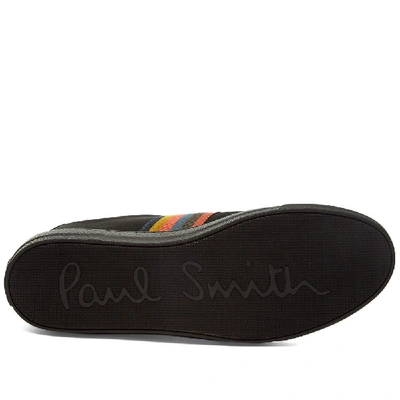 Shop Paul Smith Triple Black Webbing Hansen Sneaker