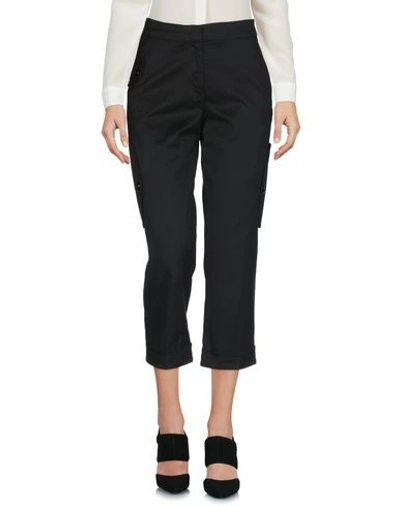 Shop Moschino Cropped Pants In Black