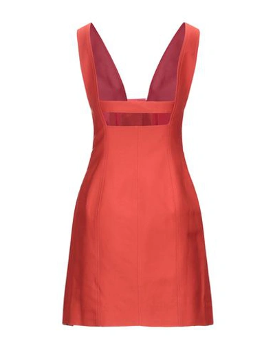 Shop Jacquemus Woman Mini Dress Rust Size 6 Cotton, Viscose In Red
