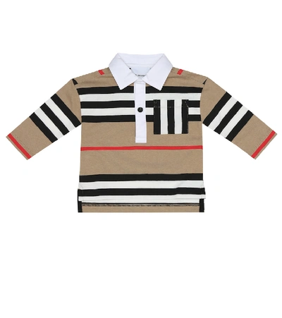 BABY ICON STRIPE棉质POLO上衣