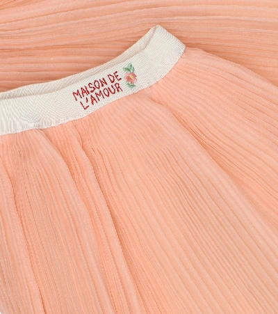 Shop Gucci Baby Silk-organza Skirt In Pink