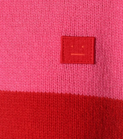 Shop Acne Studios Striped Wool Sweater In Red