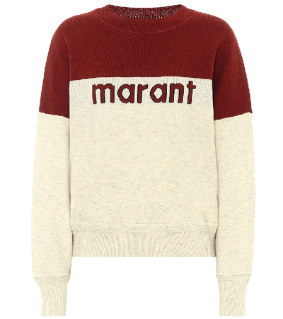 Shop Isabel Marant Étoile Kaoti Cotton-blend Sweater In Grey