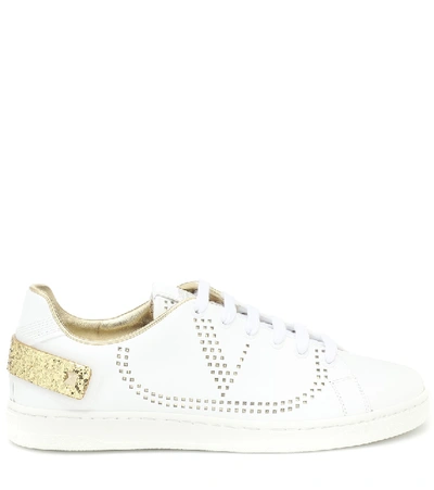 Shop Valentino Backnet Sneakers In White