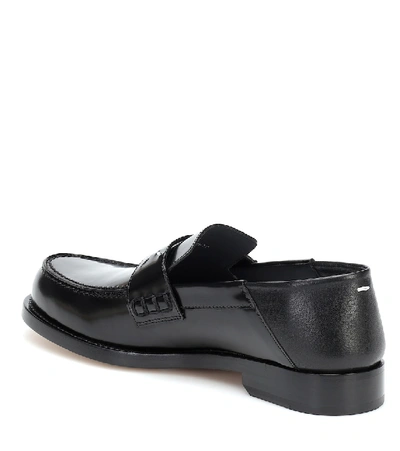 Shop Maison Margiela Leather Loafers In Black