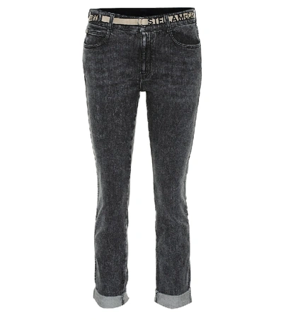 Shop Stella Mccartney Mid-rise Straight Jeans In Black