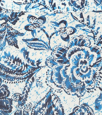 Shop Velvet Aila Floral Midi Skirt In Blue