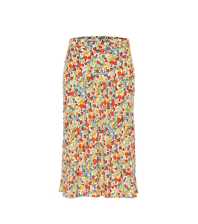 Shop Velvet Aila Floral Midi Skirt In Multicoloured