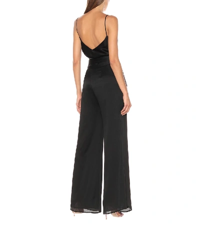 Shop Galvan Corolle High-rise Flared Pants In Black