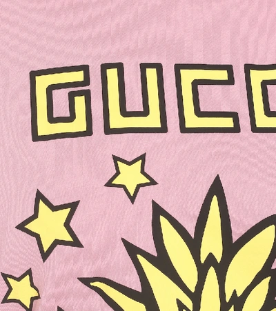Shop Gucci Oversized Organic Cotton T-shirt In Purple