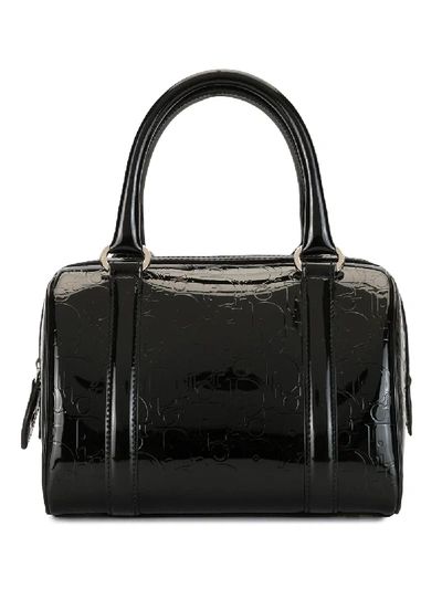 Pre-owned Dior Trotter Boston Tote In Black