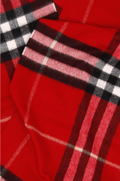 Shop Burberry Giant Check Scarf In Red,black,pink