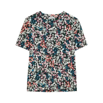 Shop Erdem Hettie Floral-print Cotton T-shirt In Multicoloured