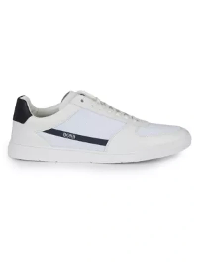 Shop Hugo Boss Cosmo Tennis Sneakers In White