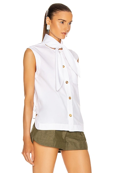 Shop Chloé Sleeveless Tie Top In White