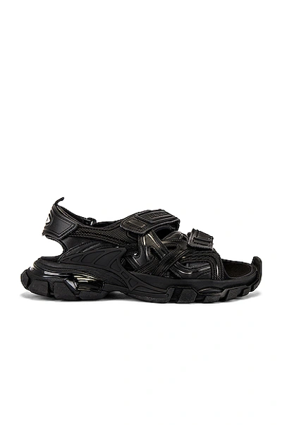 Shop Balenciaga Track Sandal In Black