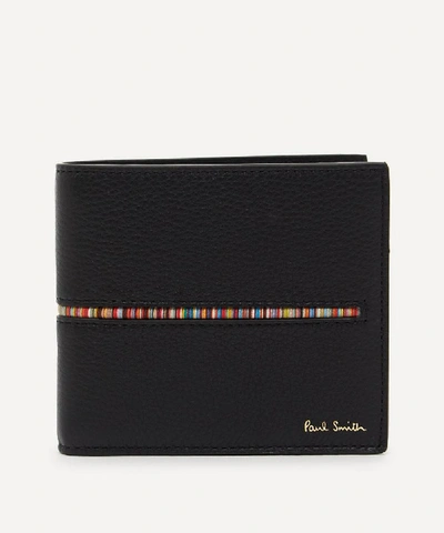Shop Paul Smith Signature Stripe Leather Bifold Wallet In Black