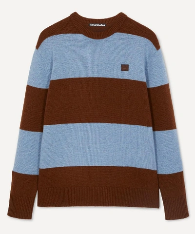 Shop Acne Studios Nimah Block-stripe Knit Sweater In Brown
