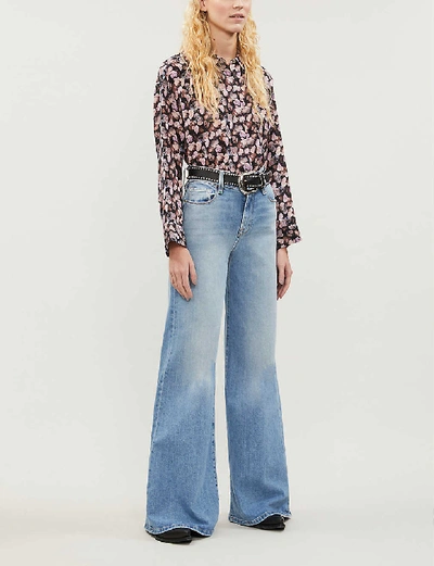Shop Frame Le Palazzo Flared High-rise Jeans In Locke
