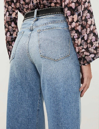 Shop Frame Le Palazzo Flared High-rise Jeans In Locke