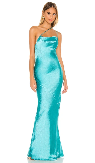 Shop Lovers & Friends Luca Gown In Teal Blue
